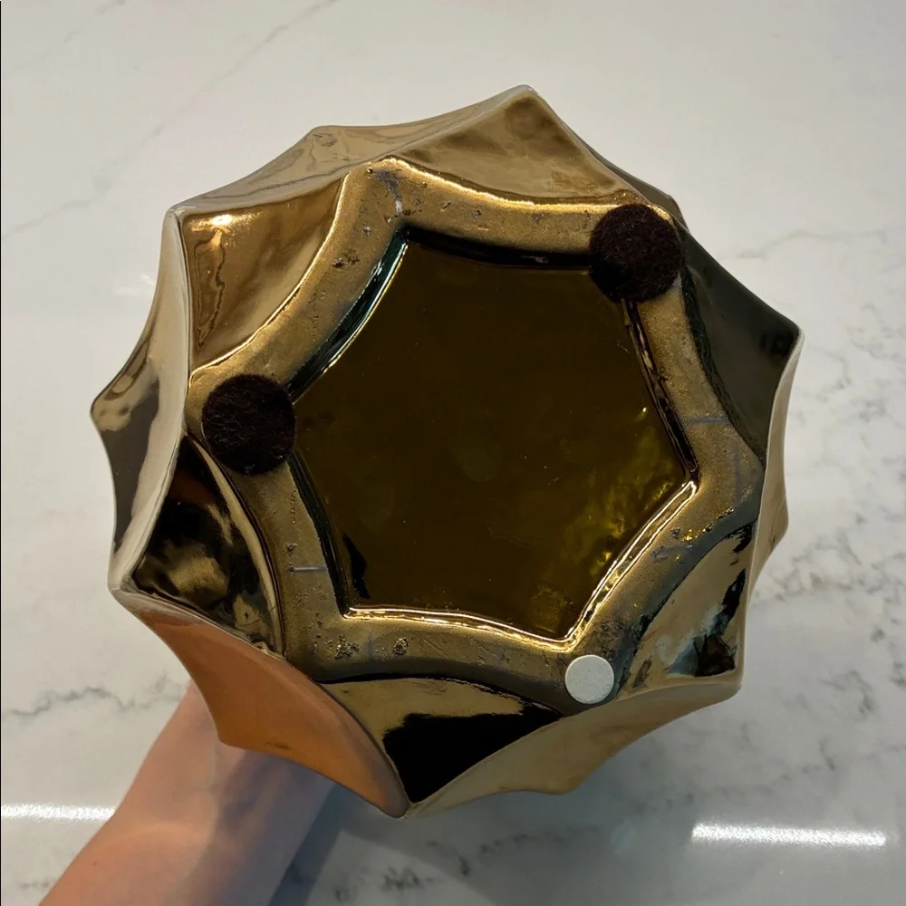 Z Gallerie Metallic Gold Geometric Vase